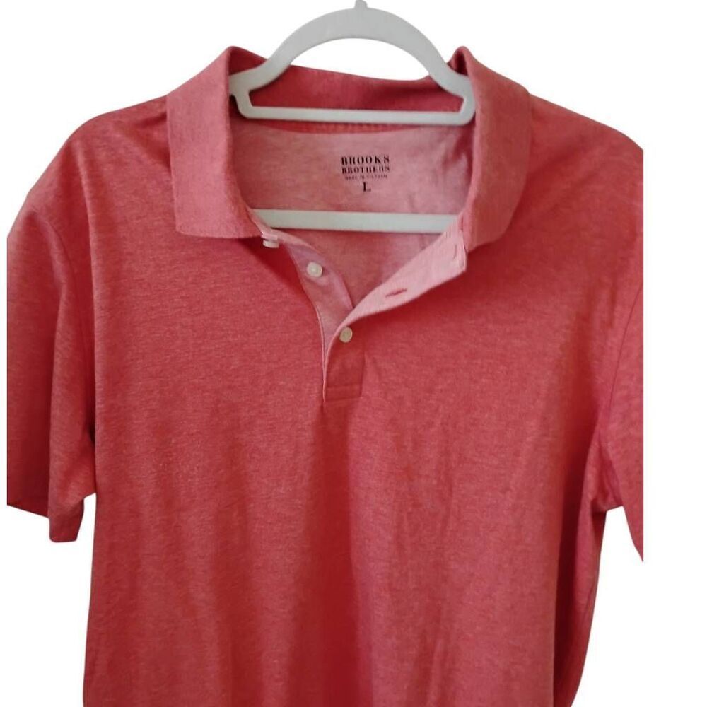Men's Brooks Brothers‎ Peach Pink Polo Shirt Size Large